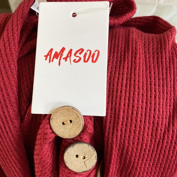 NWT AMASOO Burgundy Top Size L - Picture 12 of 12